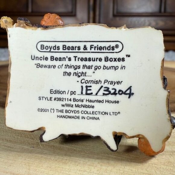 Vintage Boyds Bears Boris' Haunted House with Wiz McNibble Treasure Box #392114 - Picture 5 of 10